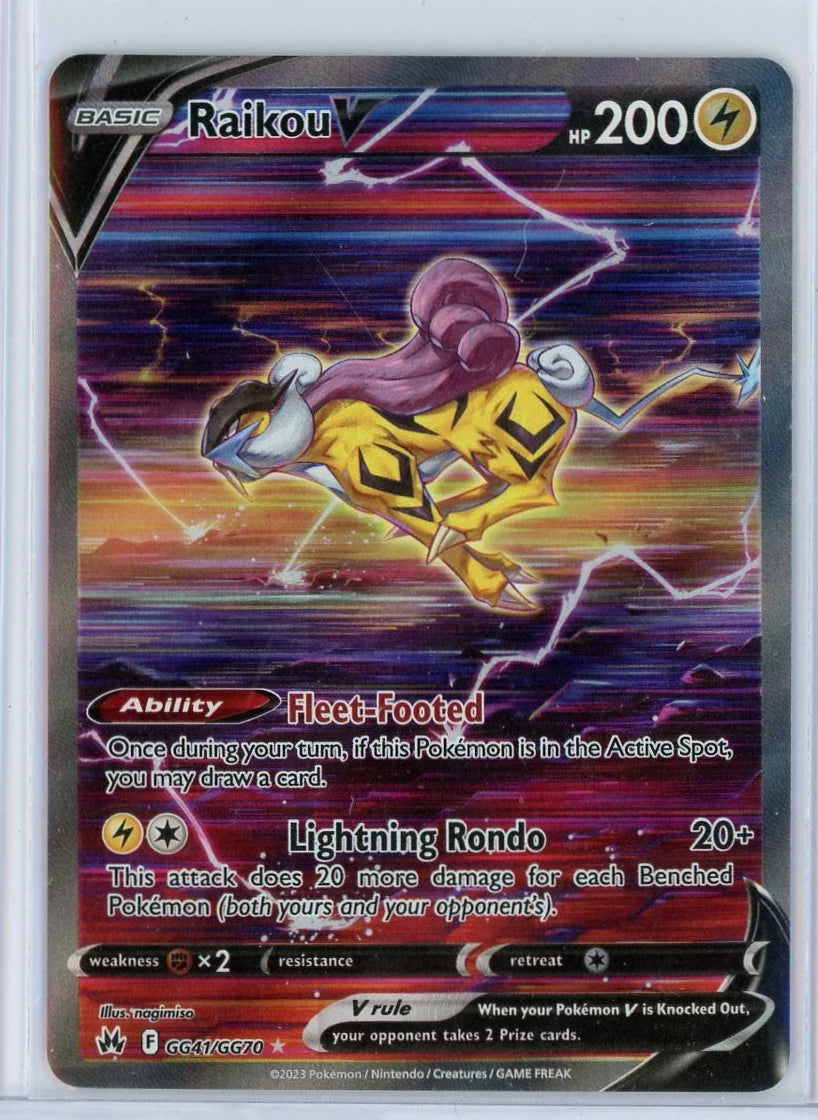Raikou V Pokémon Crown Zenith Galarian Gallery #GG41/GG70