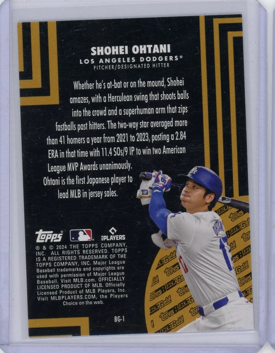 Shohei Ohtani 2024 Topps Black Gold #BG1