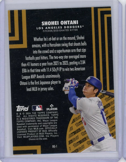 Shohei Ohtani 2024 Topps Black Gold #BG1