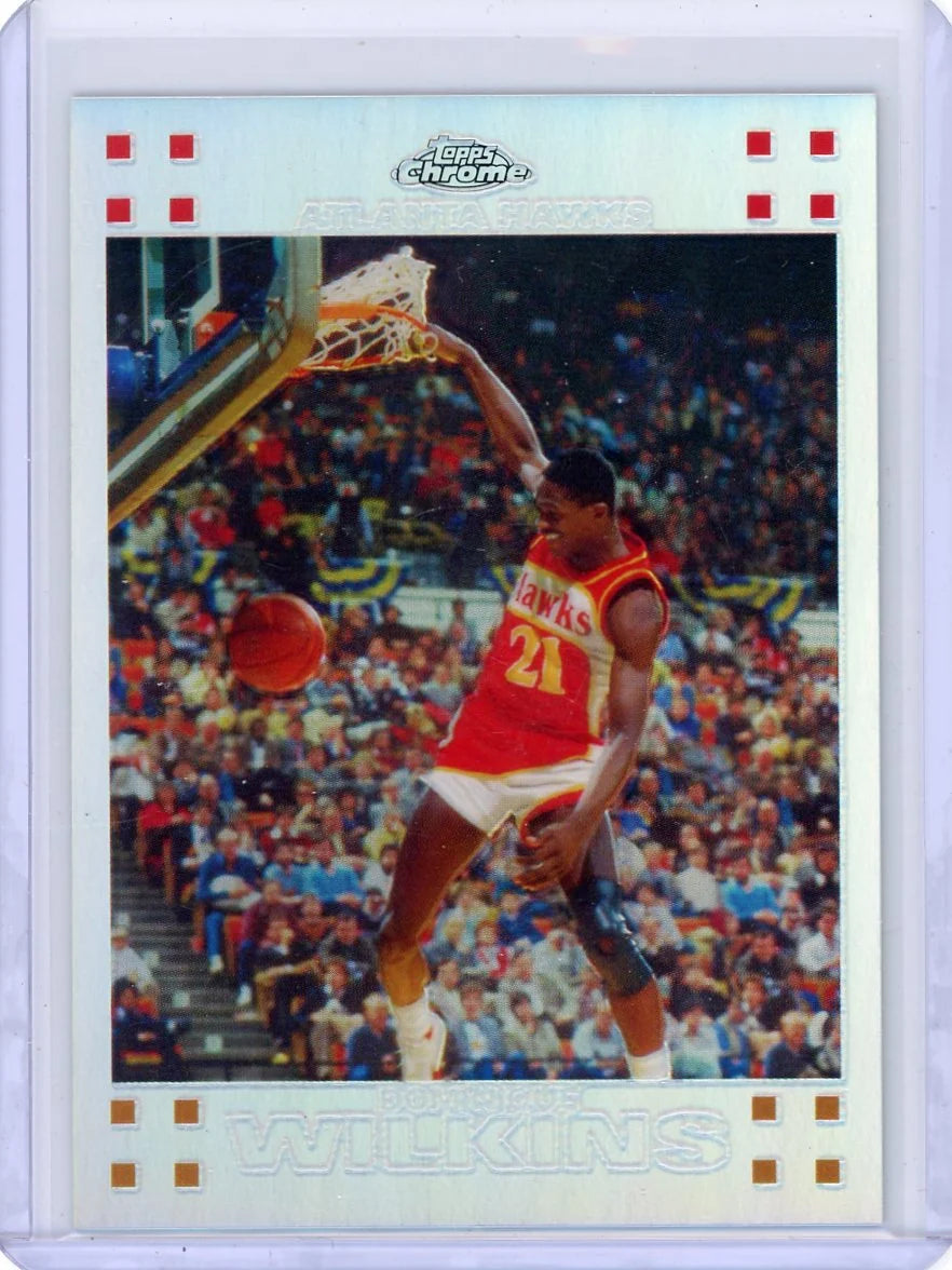 Dominique Wilkins 2007-08 Topps Chrome Refractor #'d 717/999