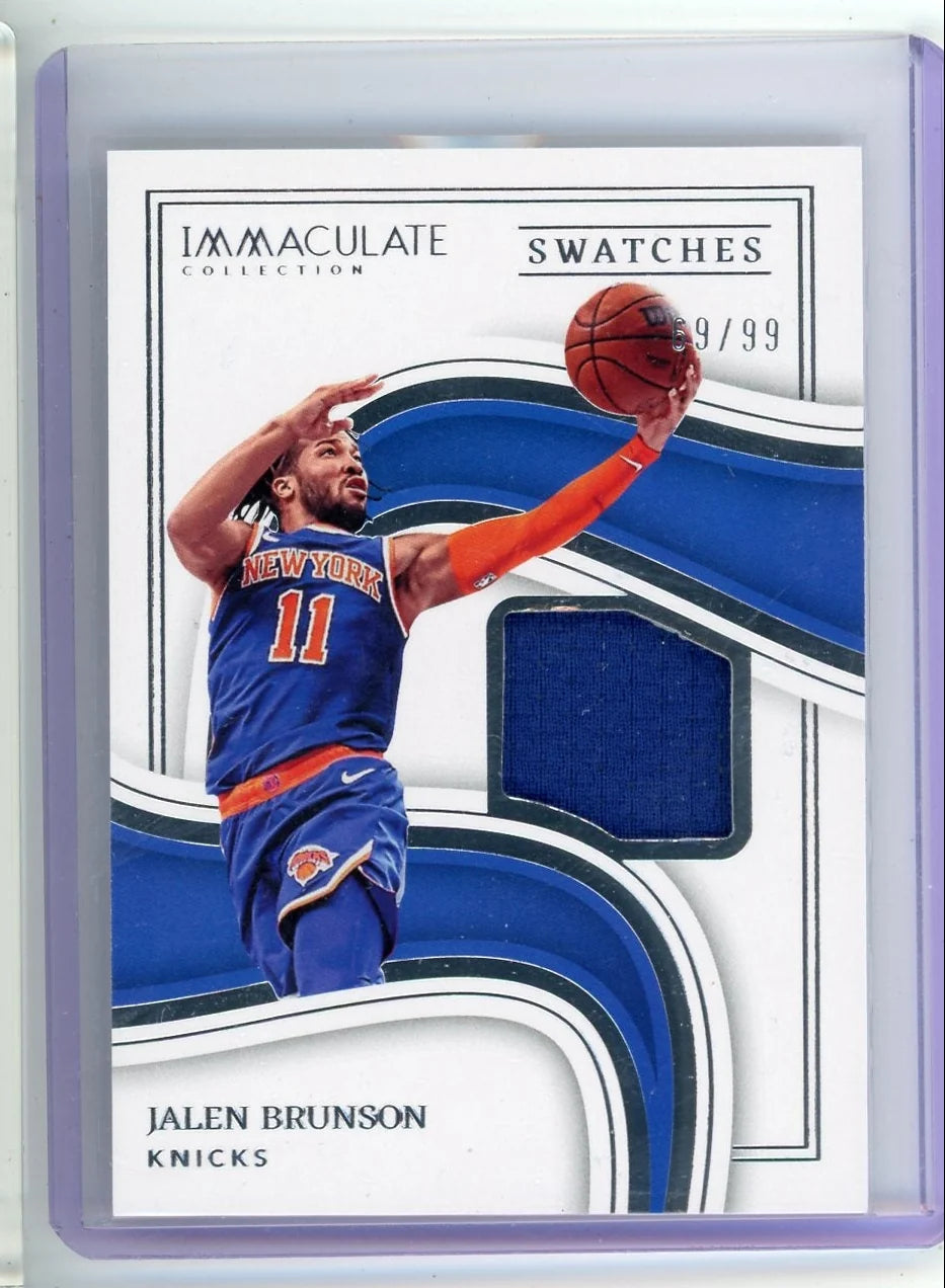 Jalen Brunson 2022 Panini Immaculate Swatches #'d 69/99