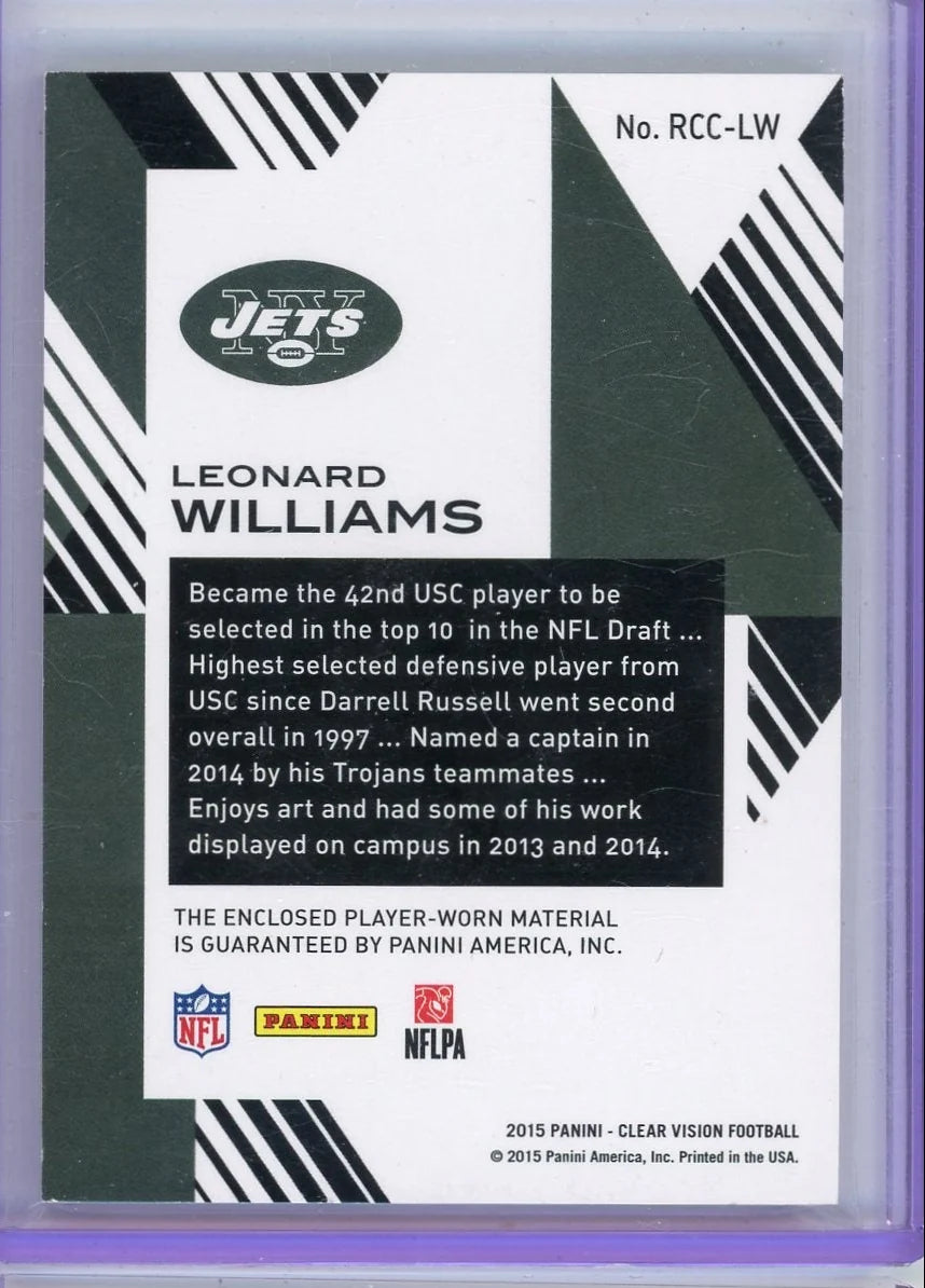 Leonard Williams 2015 Panini Clear Vision RC #'d 12/49