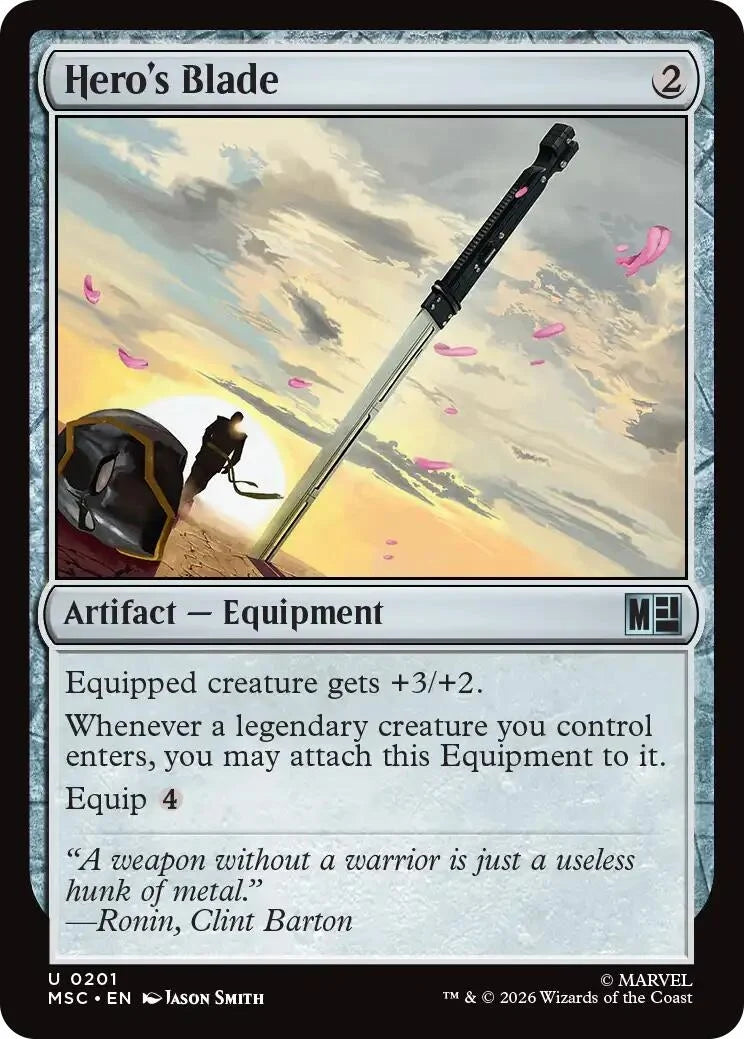 Hero's Blade (Surge Foil) (201) (Marvel Super Heroes)