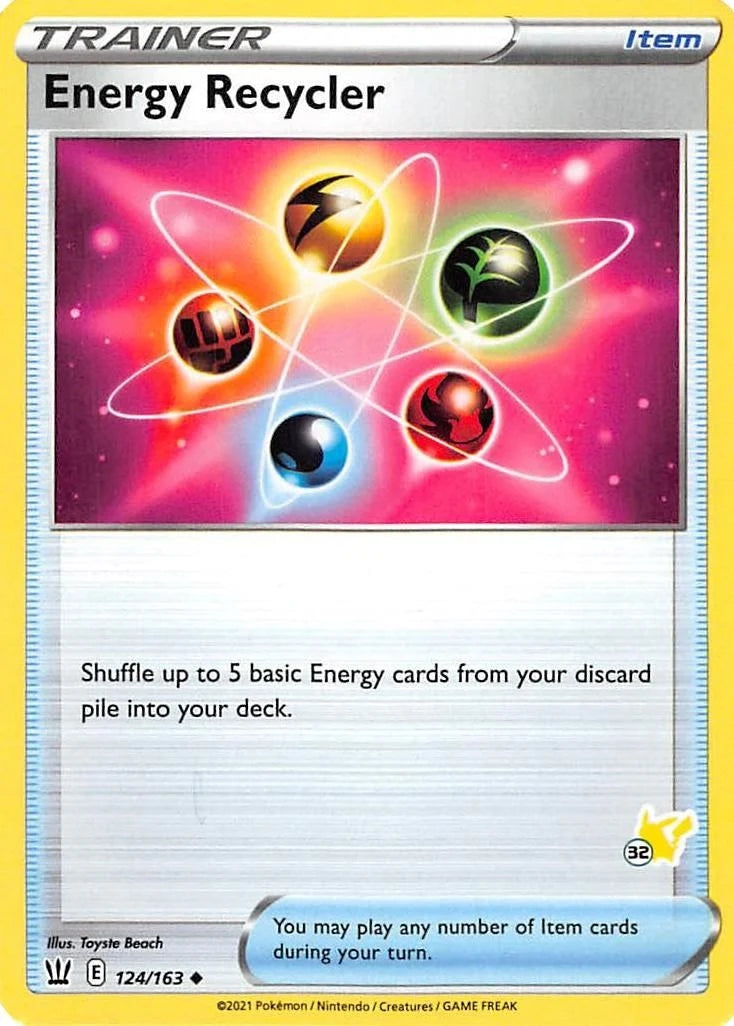 Energy Recycler - 124/163 (#32 Pikachu Stamped) (124/163) (Battle Academy 2022) (BA22)
