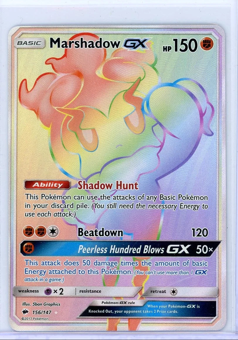 Marshadow GX 2017 Pokémon Burning Shadows Secret rare #156/147
