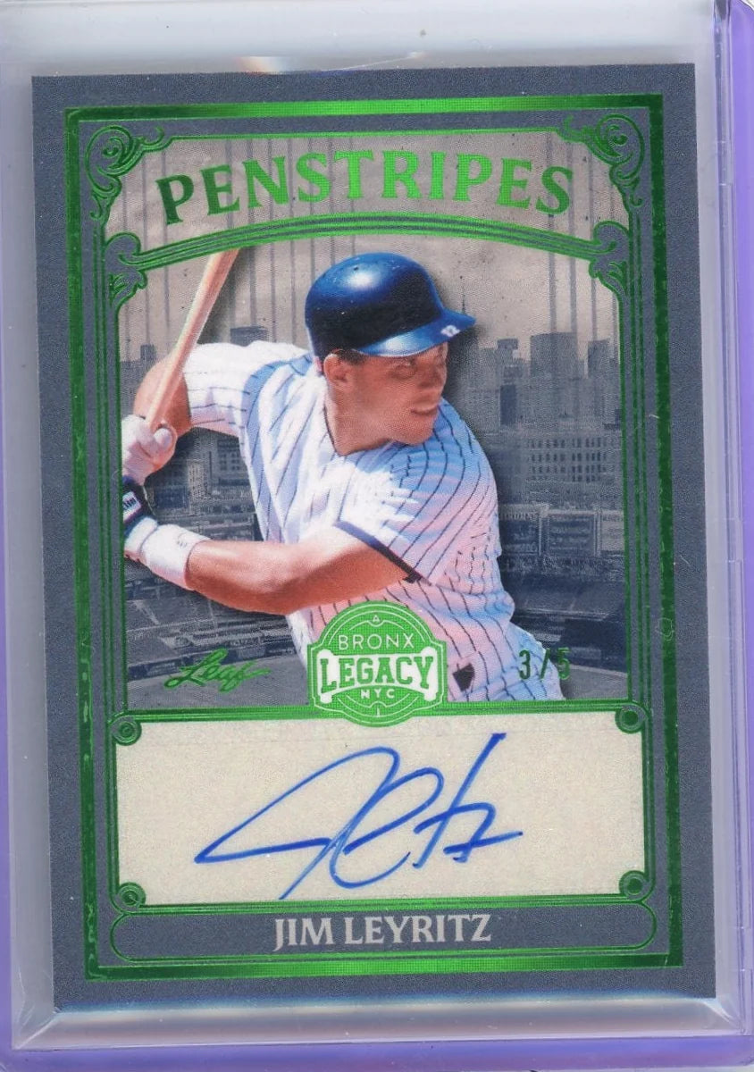 Jim Leyritz 2025 Leaf Bronx Legacy Autograph #'d 3/5