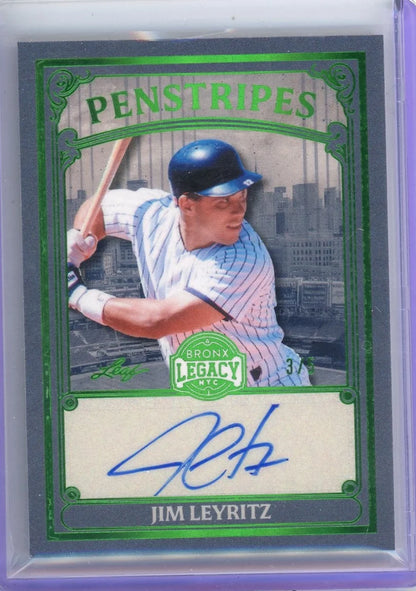 Jim Leyritz 2025 Leaf Bronx Legacy Autograph #'d 3/5