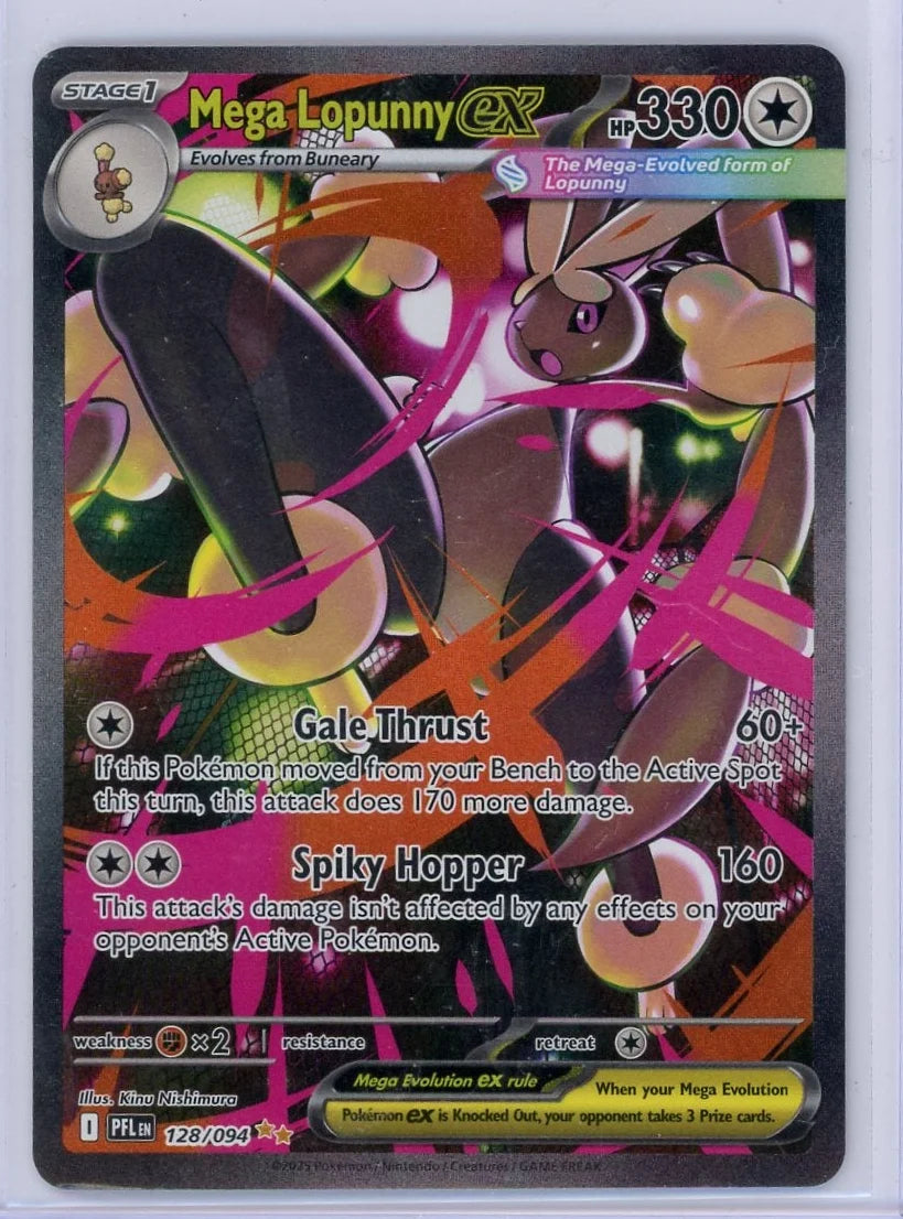 Mega Lopunny ex Pokémon Phantasmal Flames Special Illustration Rare #128/094