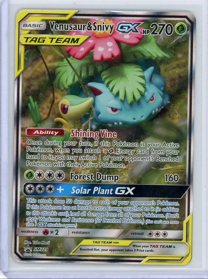 Venusaur & Snivy GX Pokémon Black Star Promo Alternate Art #SM229