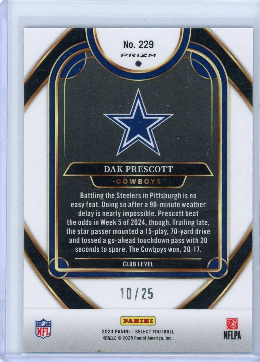 Dak Prescott 2024 Panini Select Tie Dye #'d 10/25