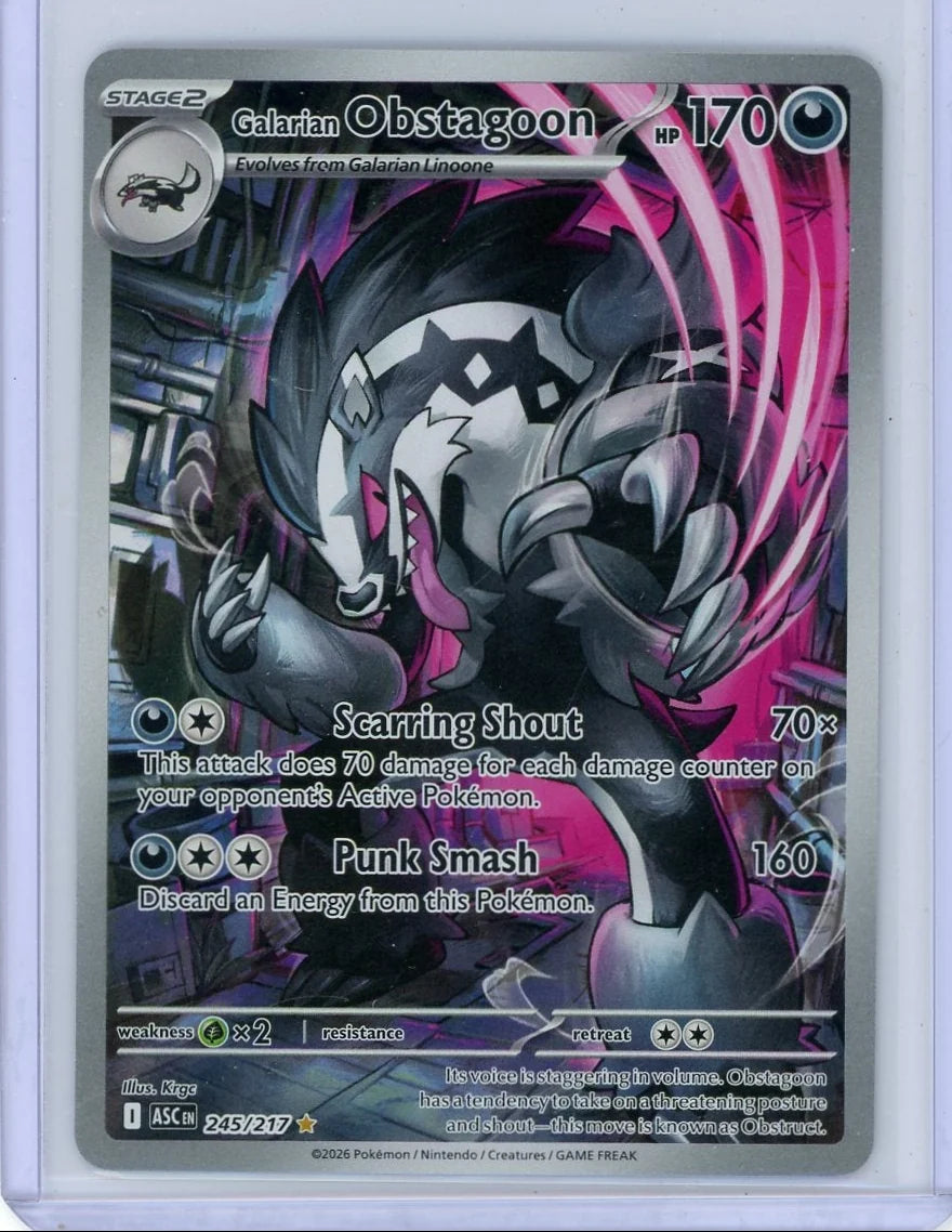 Obstagoon 2026 Pokemon Ascended Heroes Illustration rare #245/217