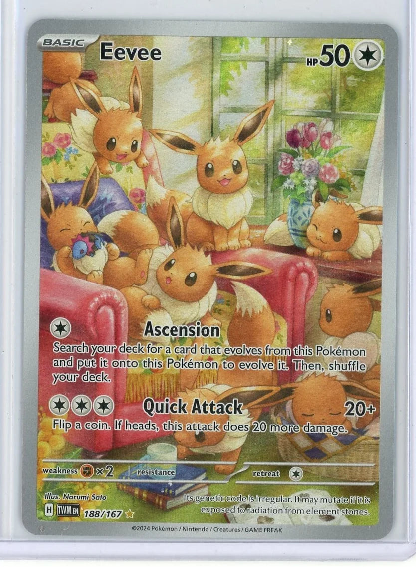 Eevee Pokémon Twilight Masquerade Illustration Rare #188/167