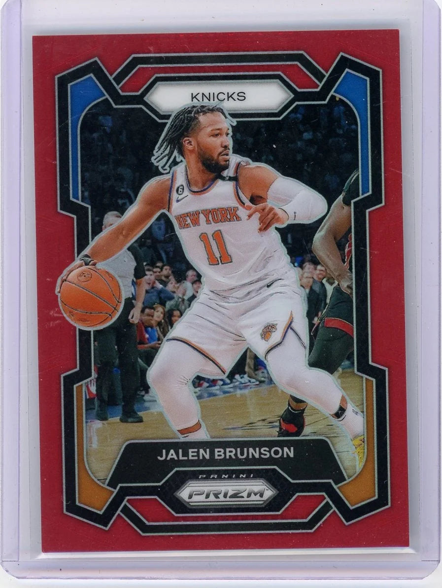 Jalen Brunson 2023-24 Panini Prizm Red Prizm #'d 008/299