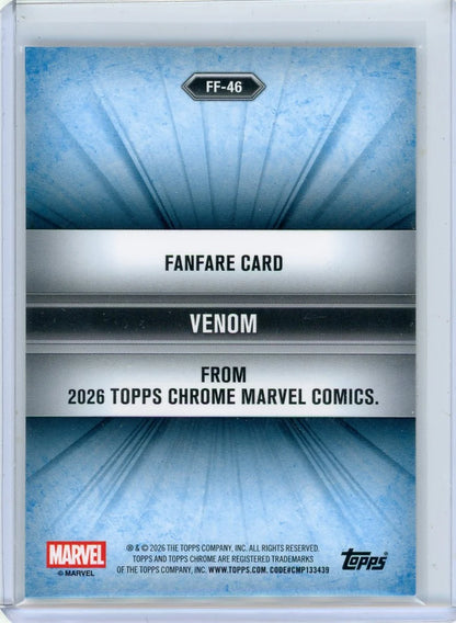 Venom 2026 Topps Chrome Marvel Fanfare