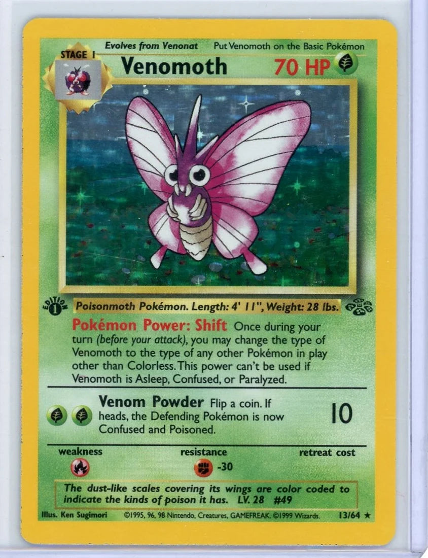 Venomoth Pokémon Jungle 1st Edition Holo #13/64