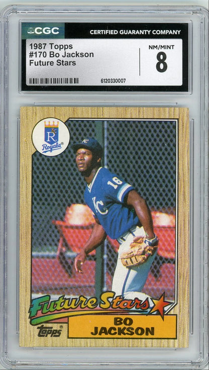 Bo Jackson 1987 Topps Tiffany Future Stars CGC 8