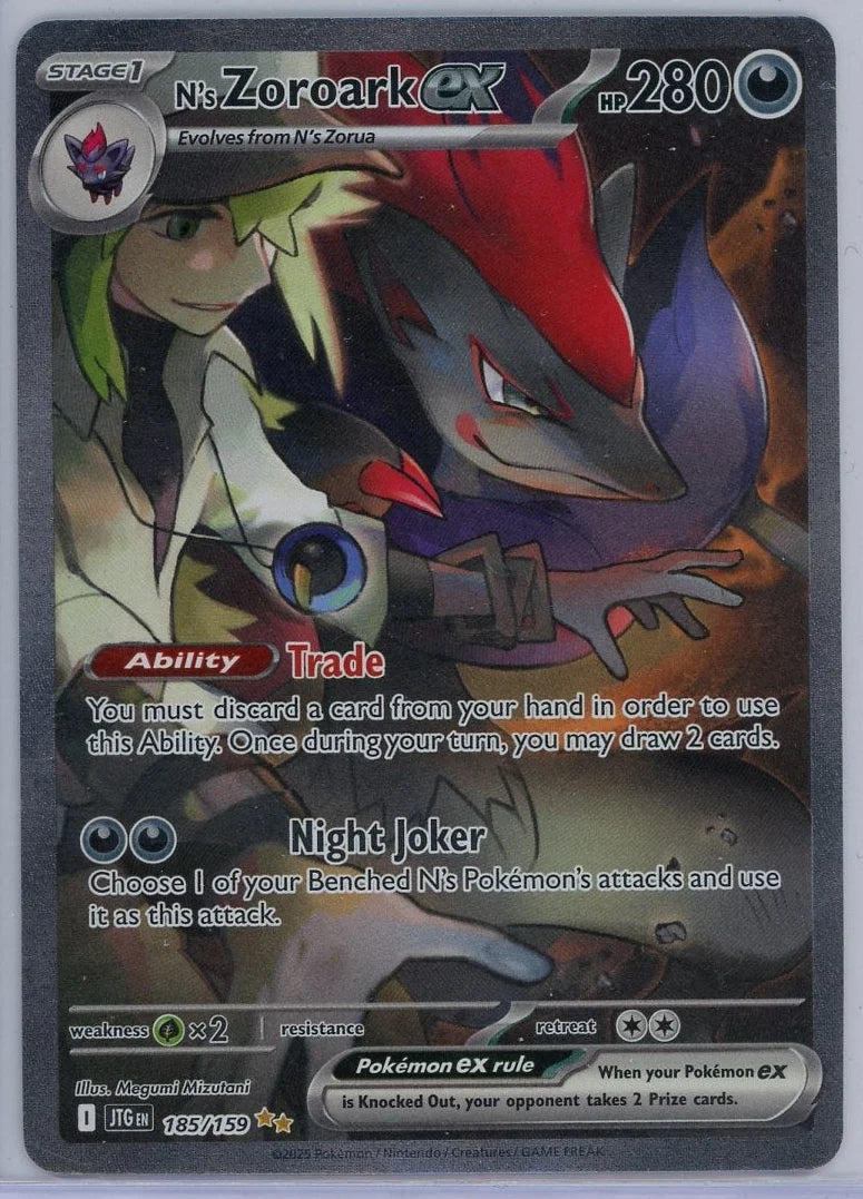 N's Zoroark ex Pokémon Journey Together Special Illustration Rare #185/159