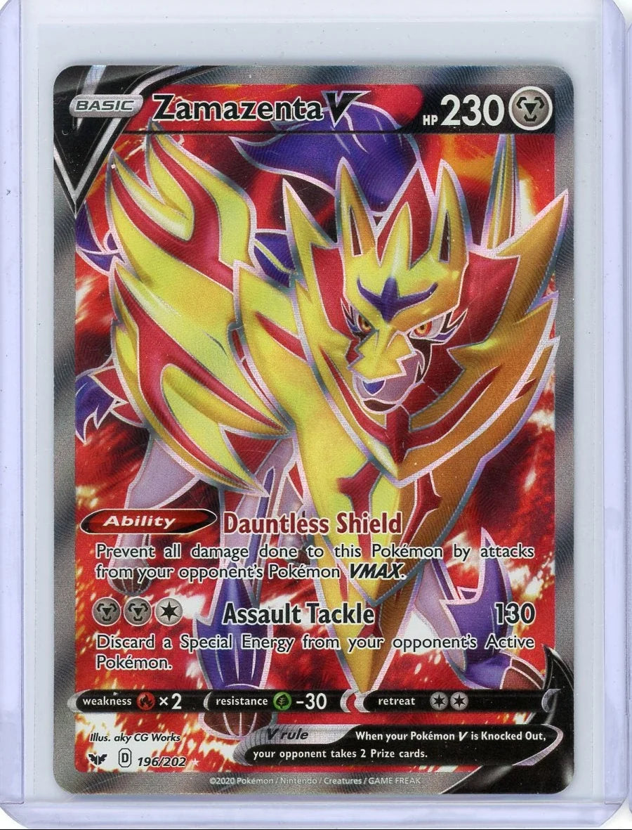 Zamazenta V Pokémon Sword & Shield Ultra Rare #196/202