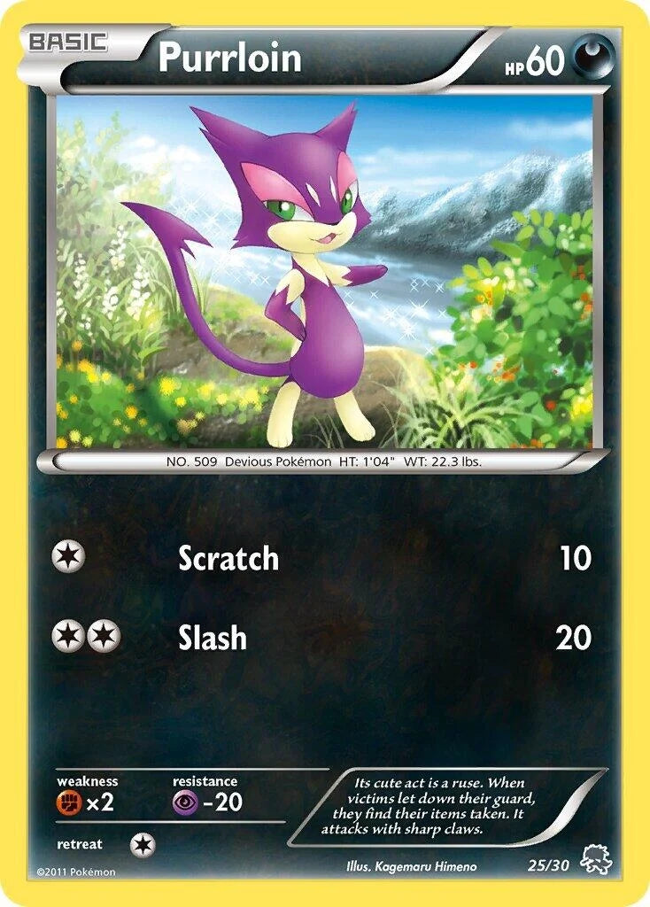 Purrloin (#25) (25/30) (BW Trainer Kit: Excadrill & Zoroark) (BLW)