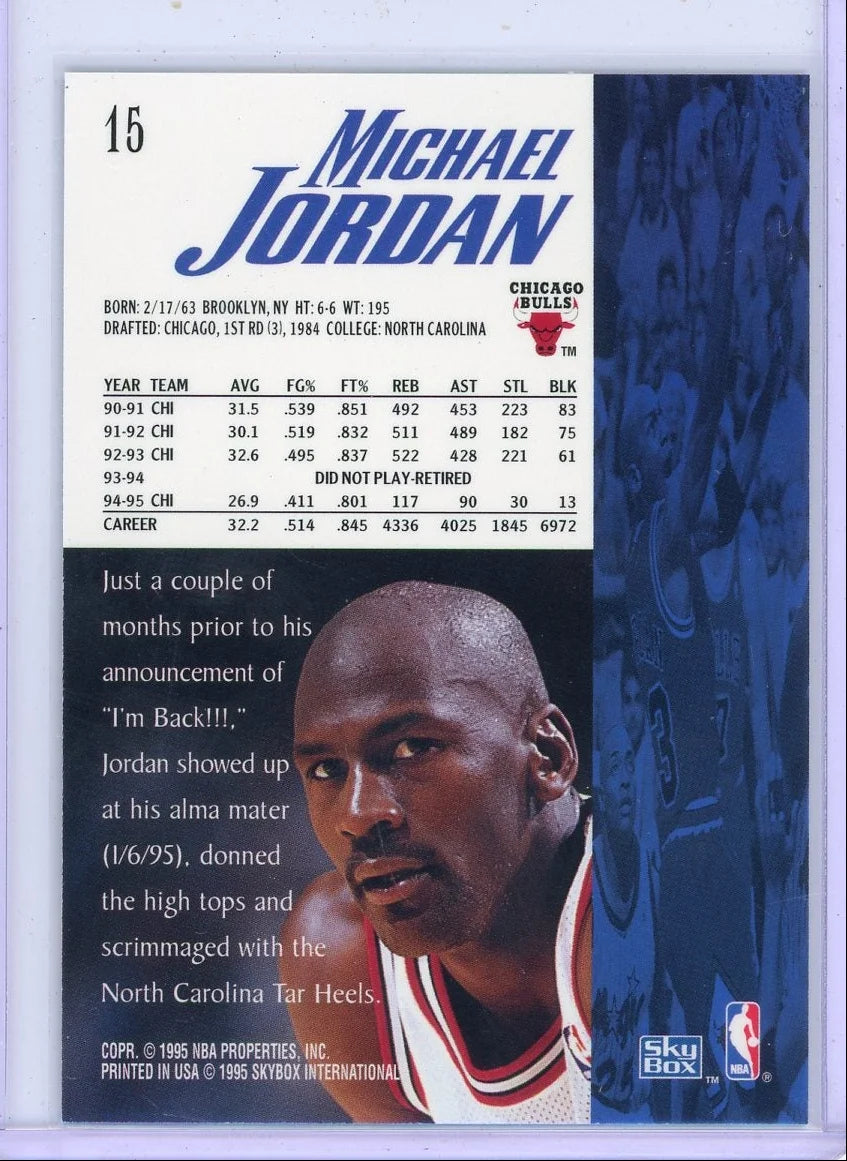 Michael Jordan 1995 SkyBox Premium #15