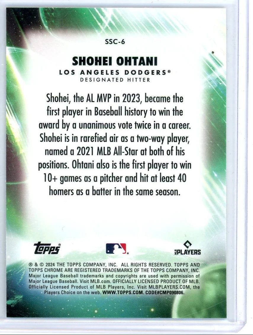 Shohei Ohtani 2024 Topps Chrome Update Stratospheric Stars