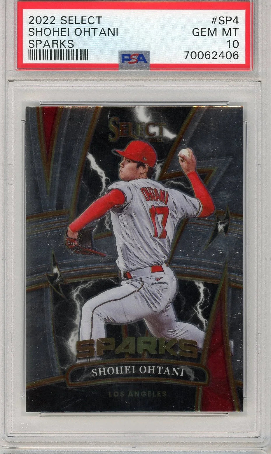 Shohei Ohtani 2022 Panini Select Sparks PSA 10