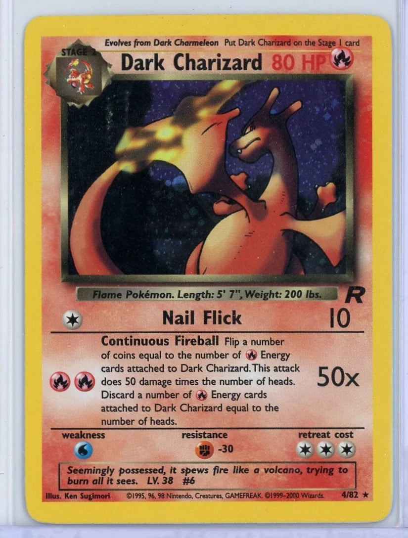 Dark Charizard Pokémon Team Rocket Holo #4/82