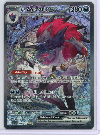 N's Zoroark ex Pokemon Ascended Heroes Illustration Rare #286/217