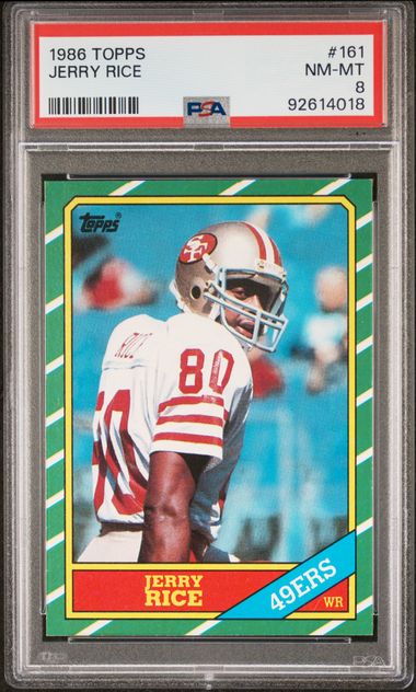 Jerry Rice 1986 Topps #161 PSA 8