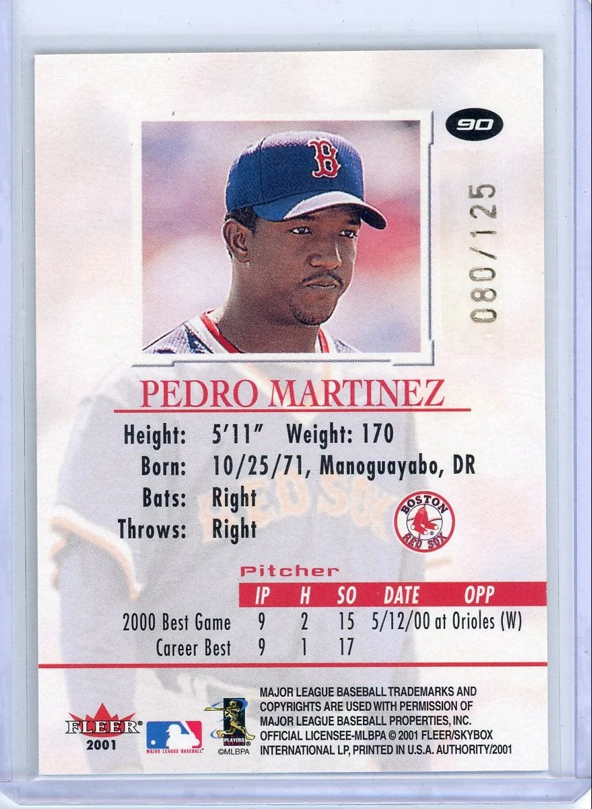 Pedro Martinez 2001 Fleer Authority Prominence #'d 080/125