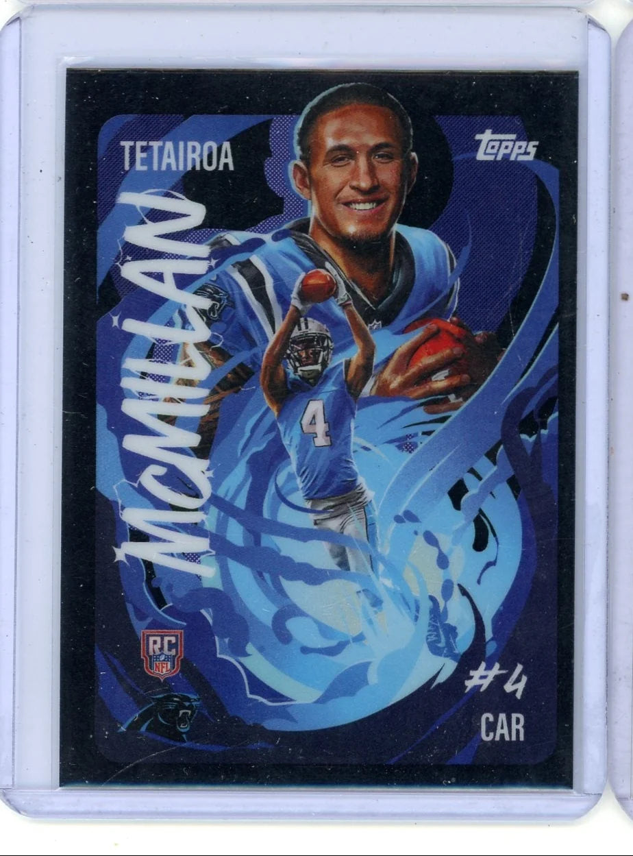 Tetairoa McMillan 2025 Topps Chrome Ultraviolet rookie card