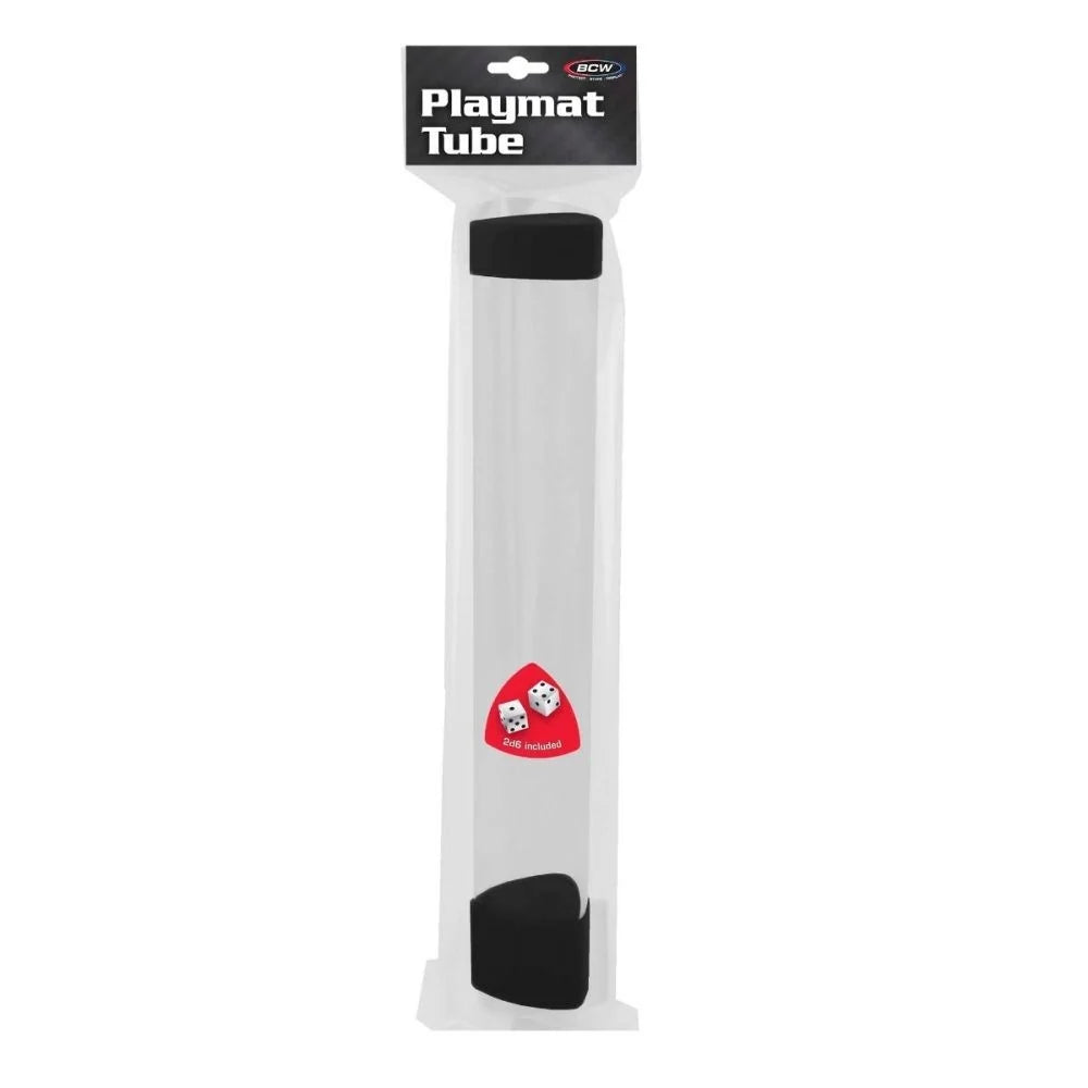 BCW Playmat Tube with Dice Cap - Black