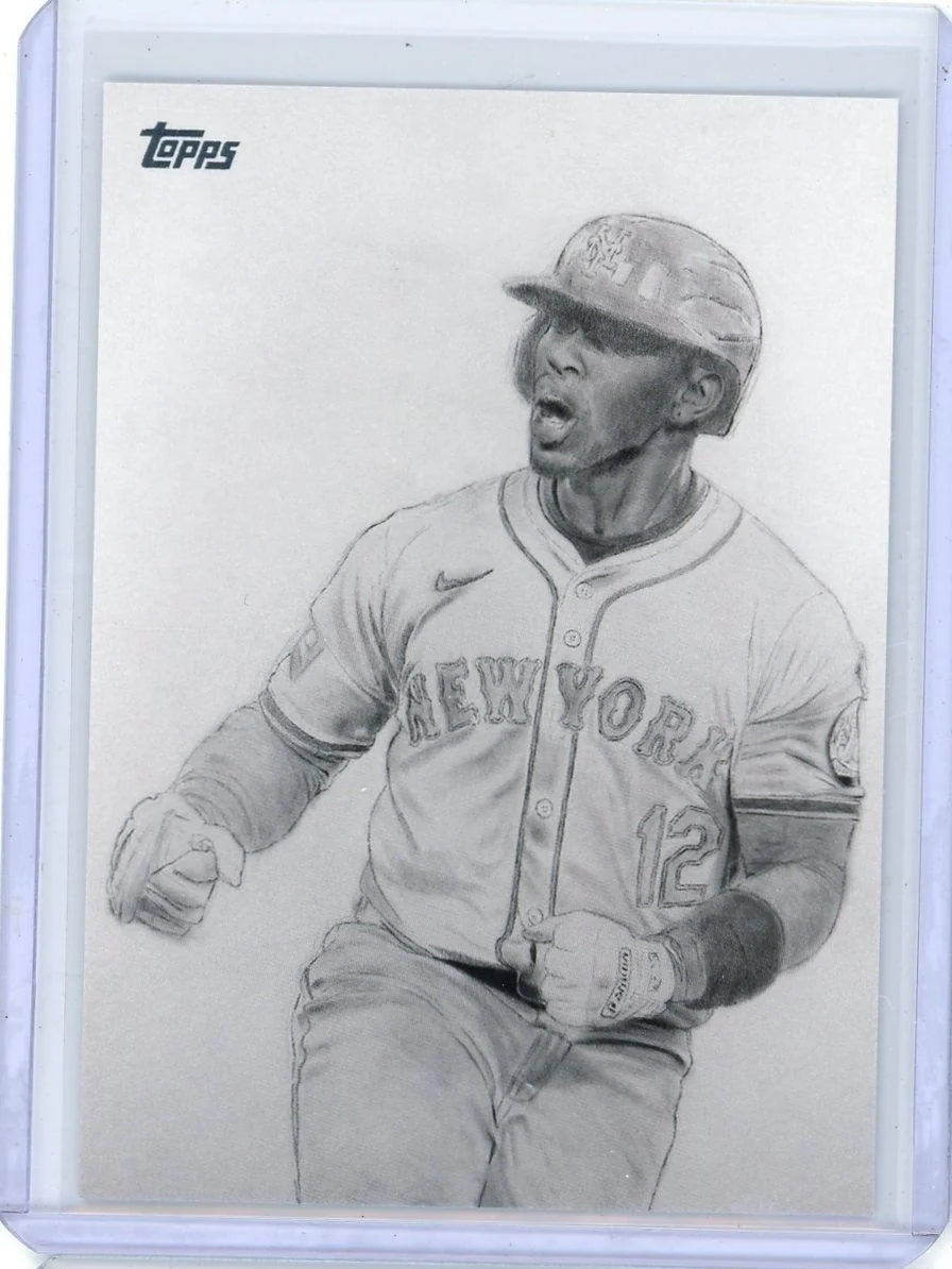 Francisco Lindor 2025 Topps Update Keegan Hall Artwork