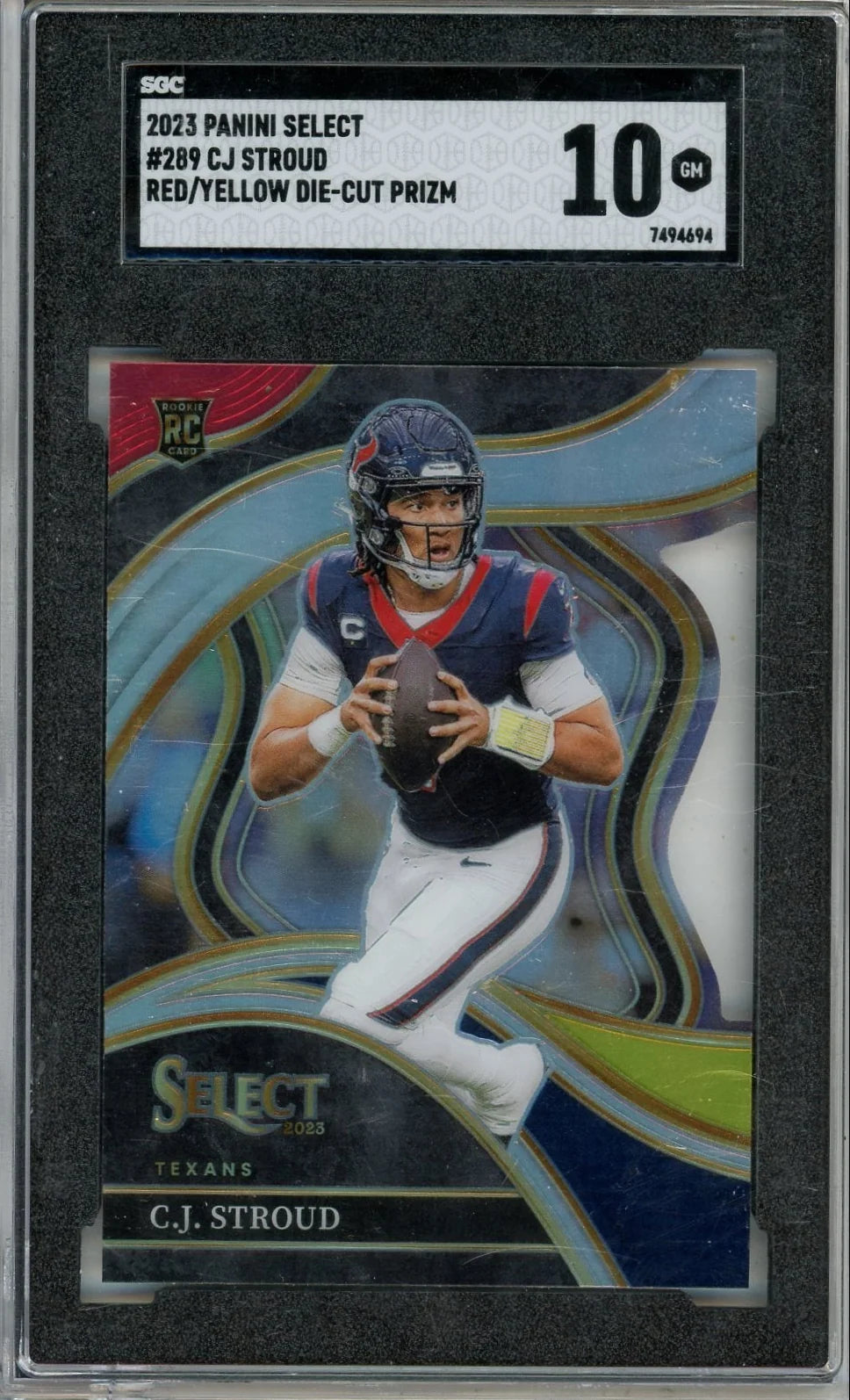 C.J. Stroud 2023 Panini Select Die-Cut RC #289 SGC Grade 10