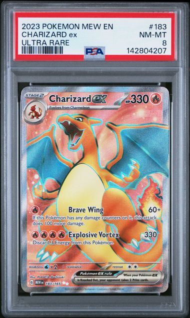 Charizard ex 2023 Pokemon 151 Ultra rare #183/165 PSA 8