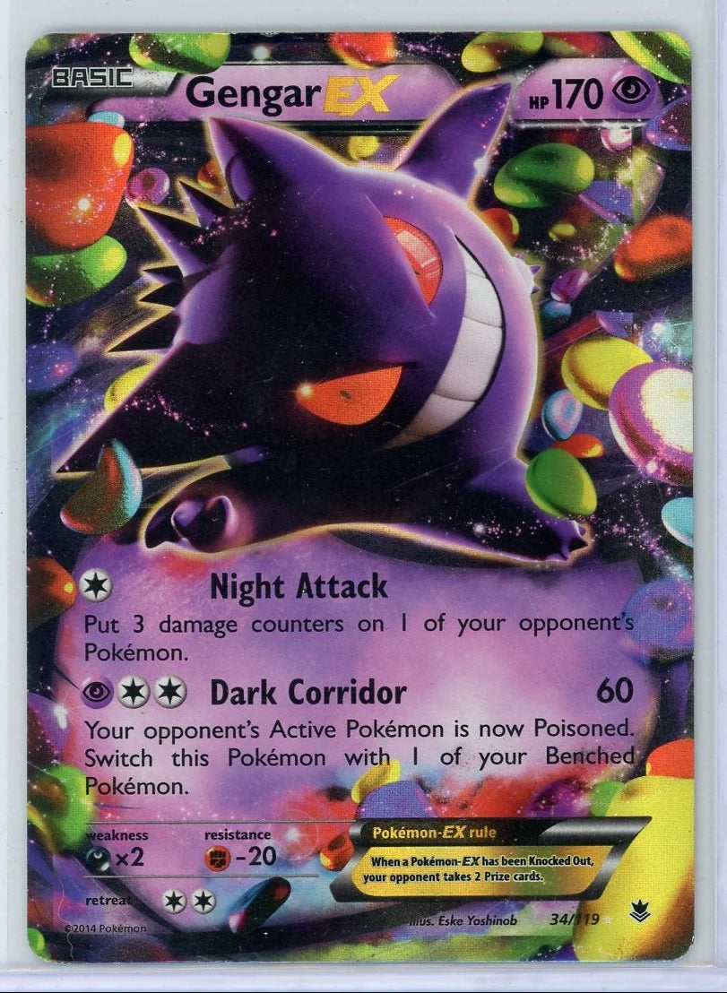 Gengar ex 2015 Pokémon Phantom Forces #34/119 (HP)