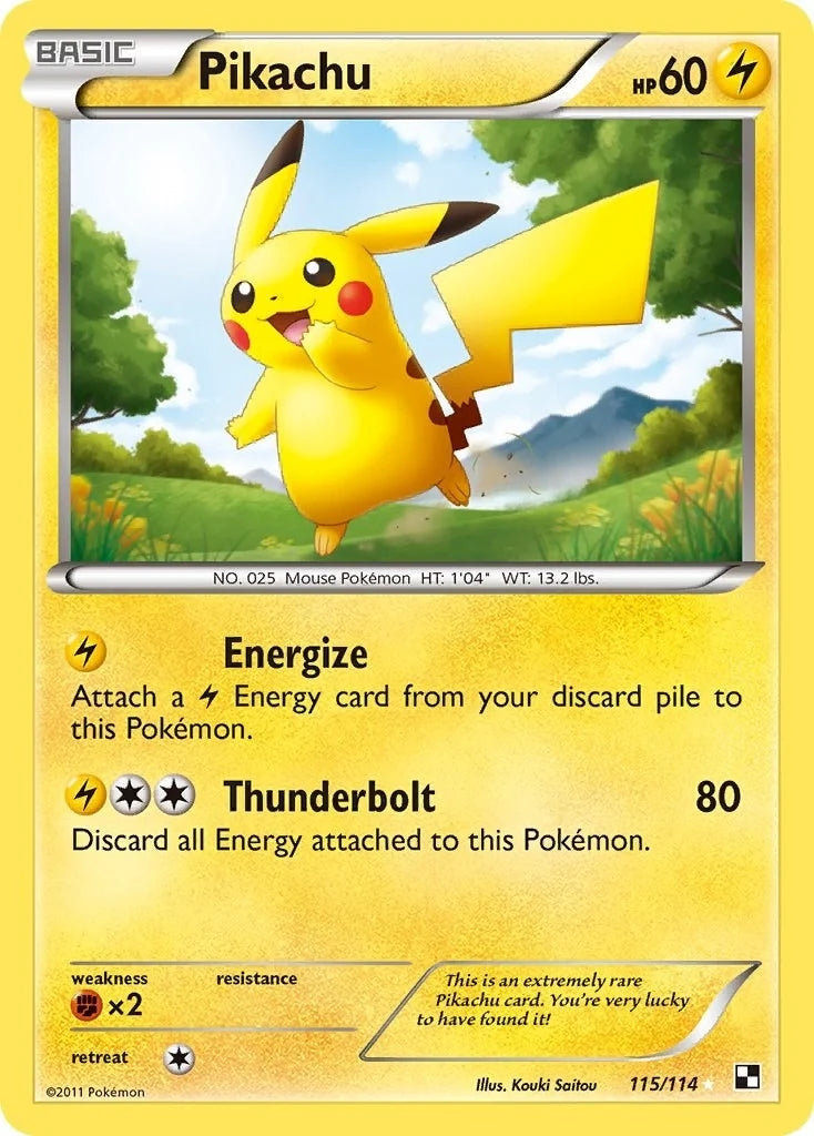 Pikachu (115/114) (Black and White) (BLW)