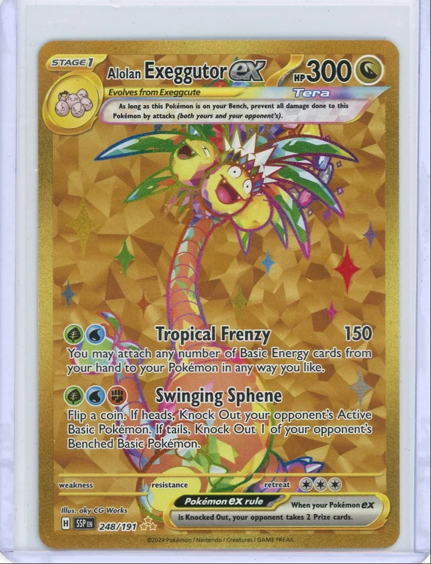 Alolan Exeggutor ex Pokémon Surging Sparks Gold Hyper-Rare #248/191