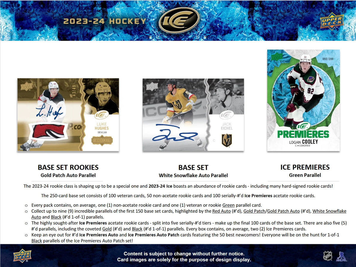 2023-24 Upper Deck Ice Hockey Hobby Box