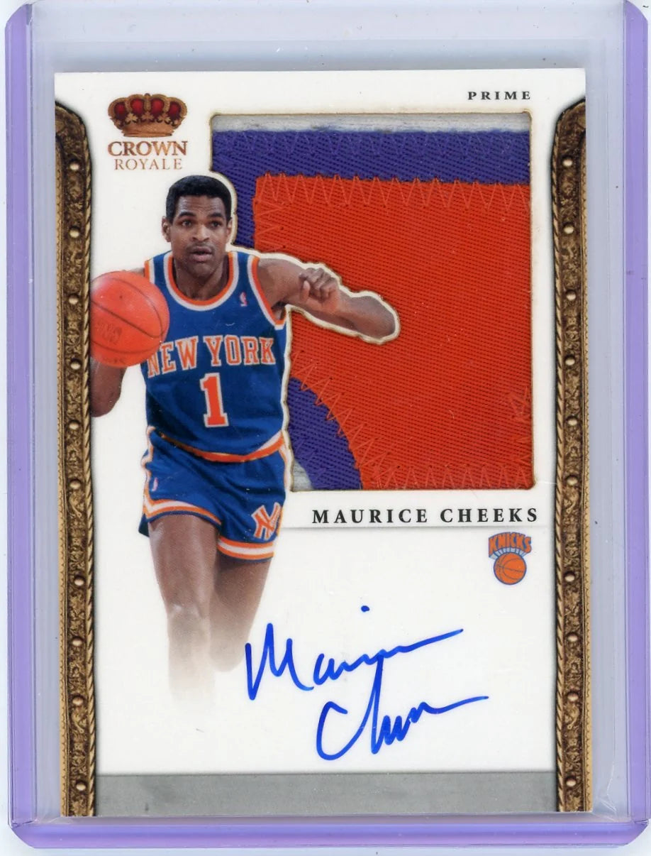 Maurice Cheeks 2011 Panini Crown Royale Prime Silhouettes Auto Jersey Relic #'d 20/25