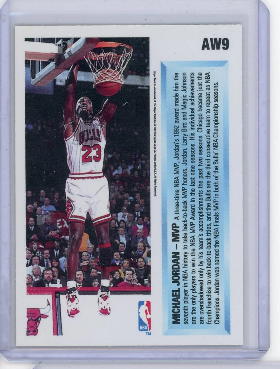 Michael Jordan 1992-93 Upper Deck MVP  #AW9