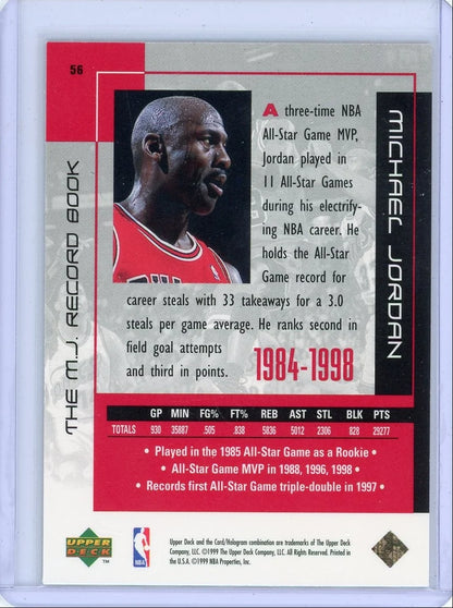 Michael Jordan 1999 Upper Deck The MJ Record Book #56
