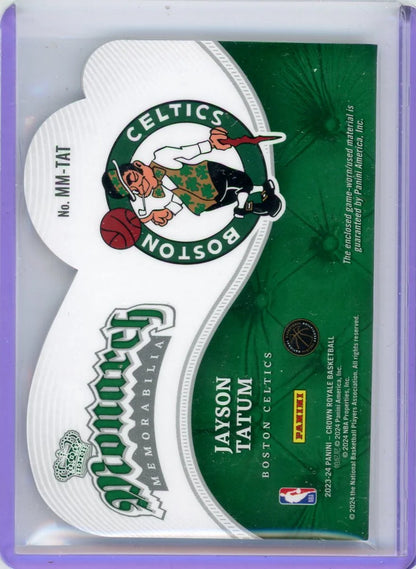 Jayson Tatum 2023-24 Panini Crown Royale Monarch Die-Cut Relic
