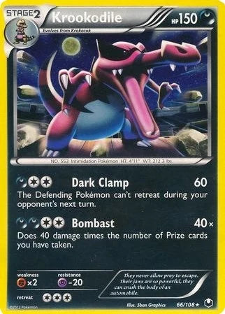 Krookodile - 66/108 (Cosmos Holo) (066/108) (Blister Exclusives) (BLE)