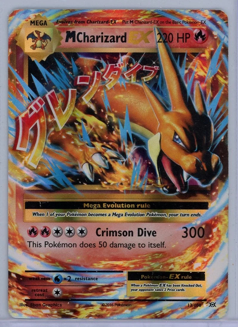 M Charizard EX Pokémon XY Evolutions Ultra Rare #13/108 HP/DMG