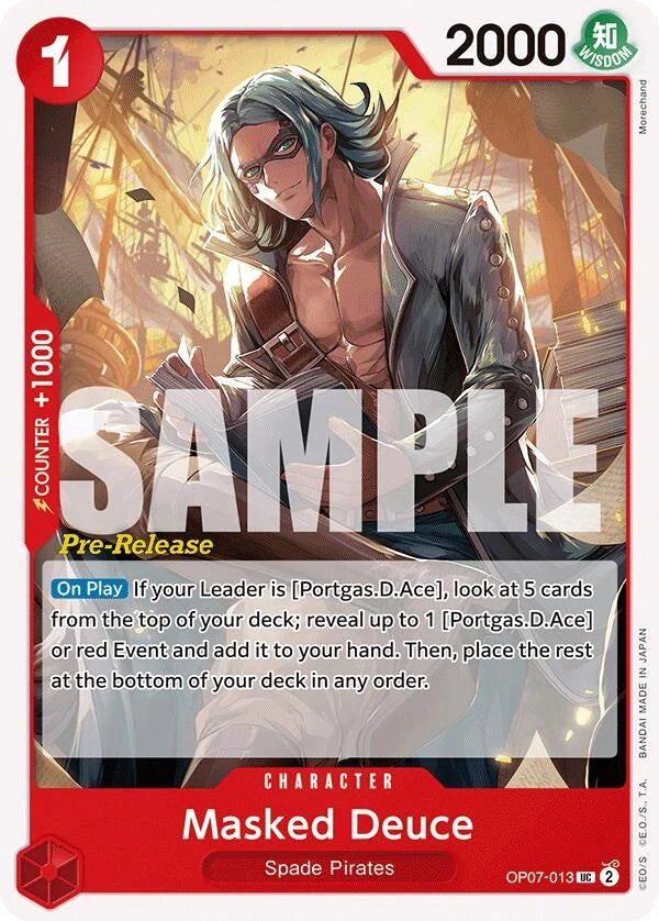 Masked Deuce (OP07-013) (500 Years in the Future Pre-Release Cards) (OP07 PRE)