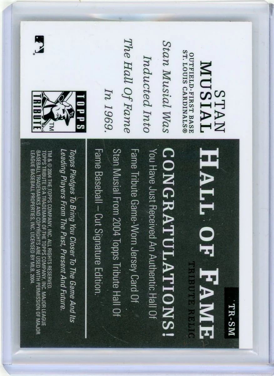 Stan Musial 2004 Topps Tribute Hall of Fame Game-Worn Jersey Relic