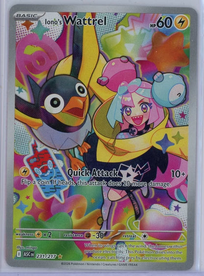 Iono's Wattrel Pokémon Ascended Heroes Illustration Rare #231/217