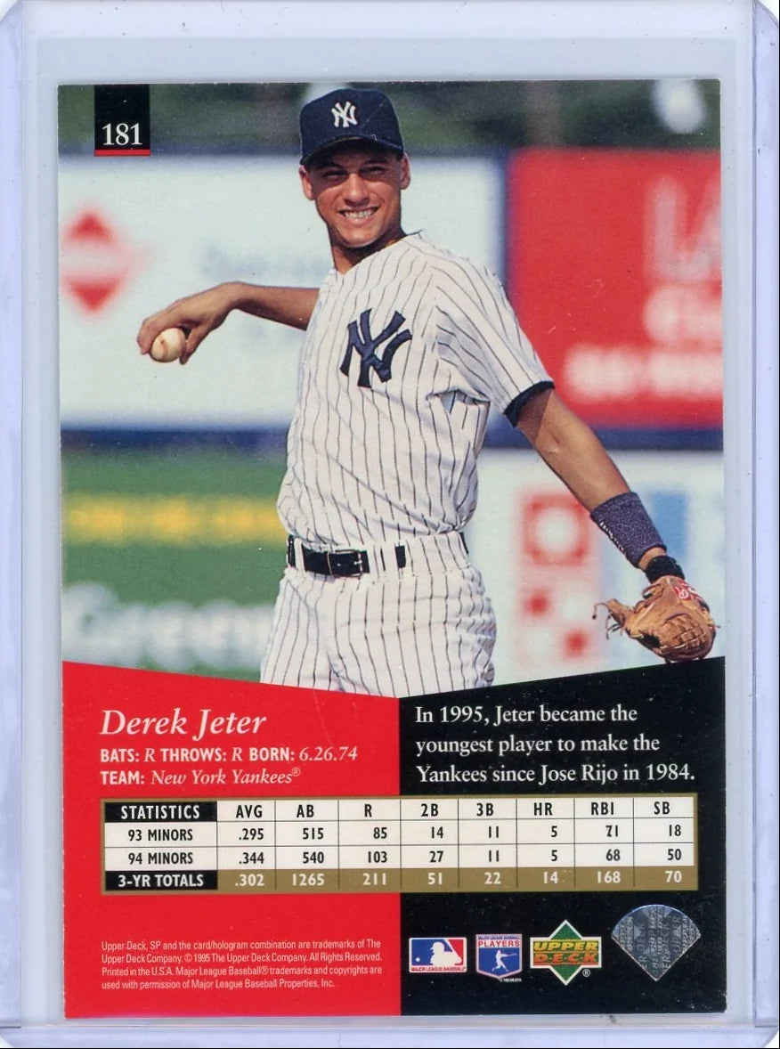 Derek Jeter 1995 Upper Deck SP silver