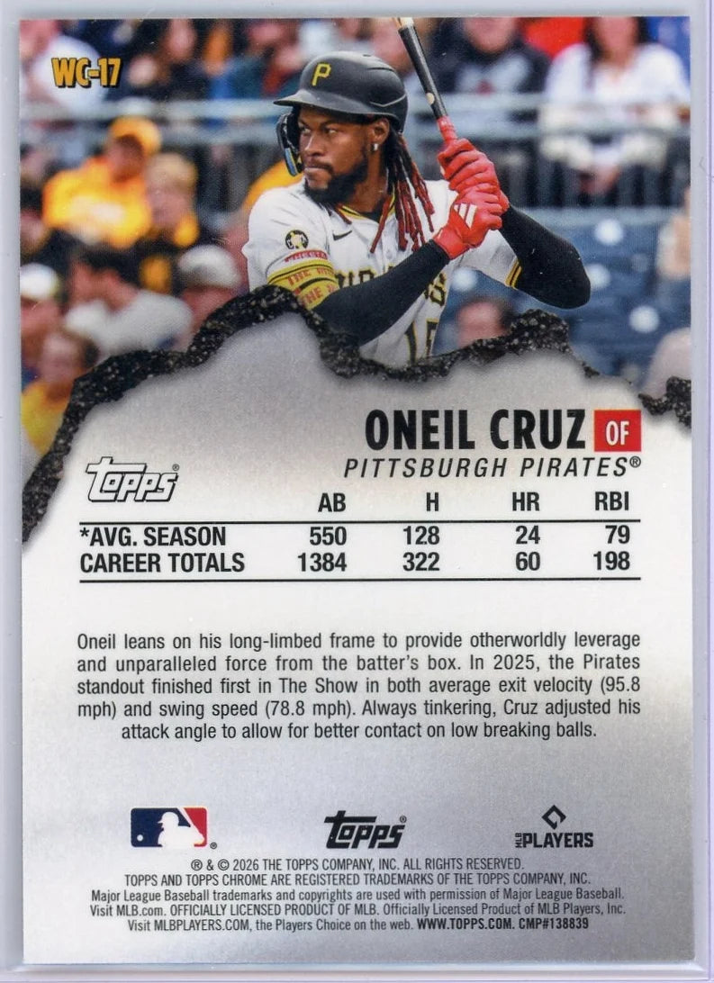 Oneil Cruz Topps Chrome Wrecking Crew #WC-17